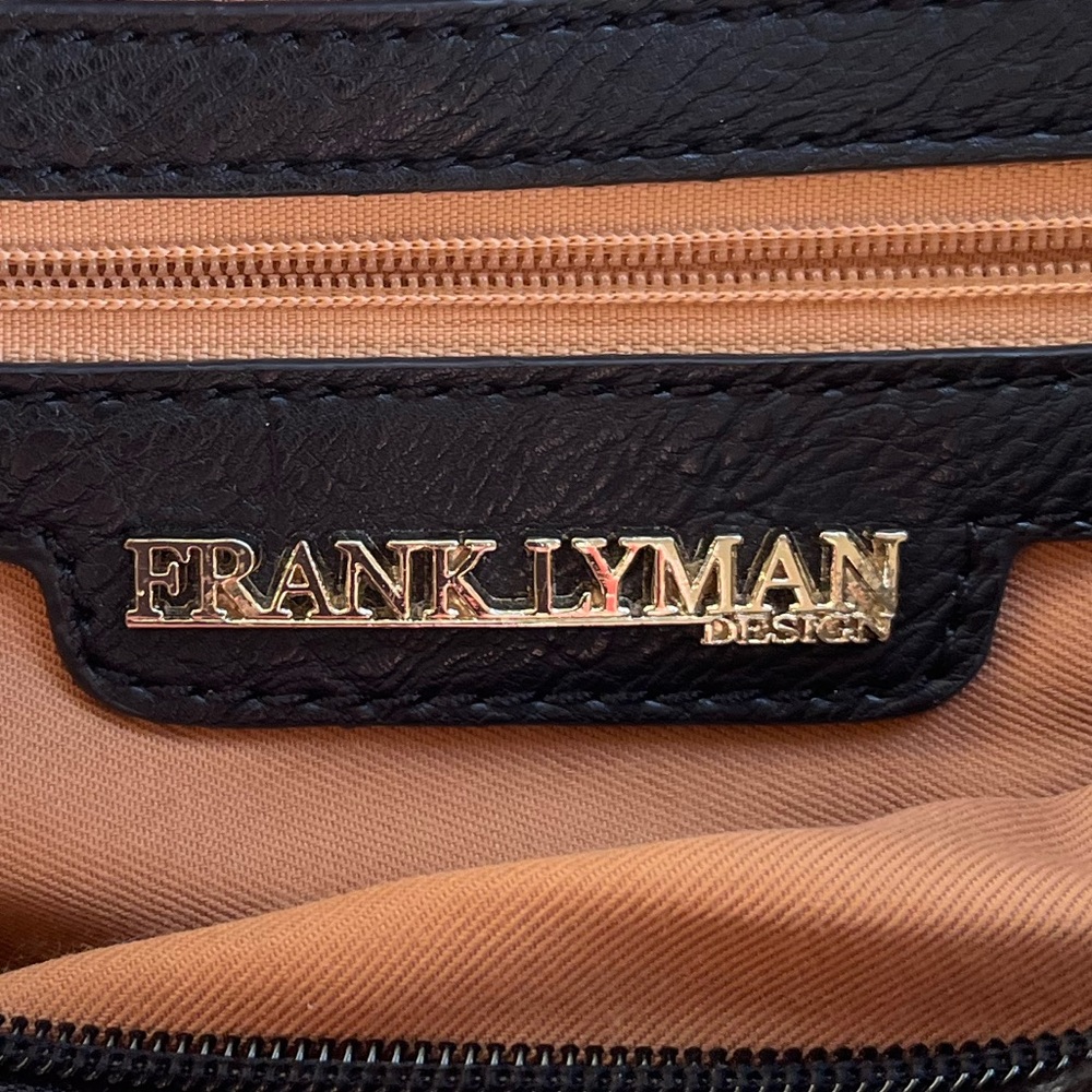 Frank Lyman Vintage Black Leather Shoulder Bag, NWOT - Picture 8 of 14